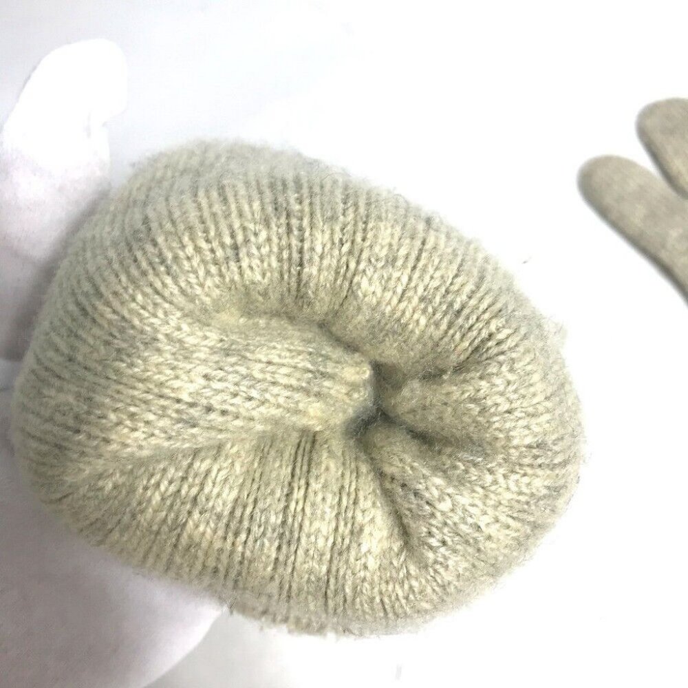 Authentic CHANEL CC CC Mark Glove gloves Cashmere BeigeBased - Picture 4 of 5